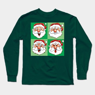 Santa Faces Long Sleeve T-Shirt